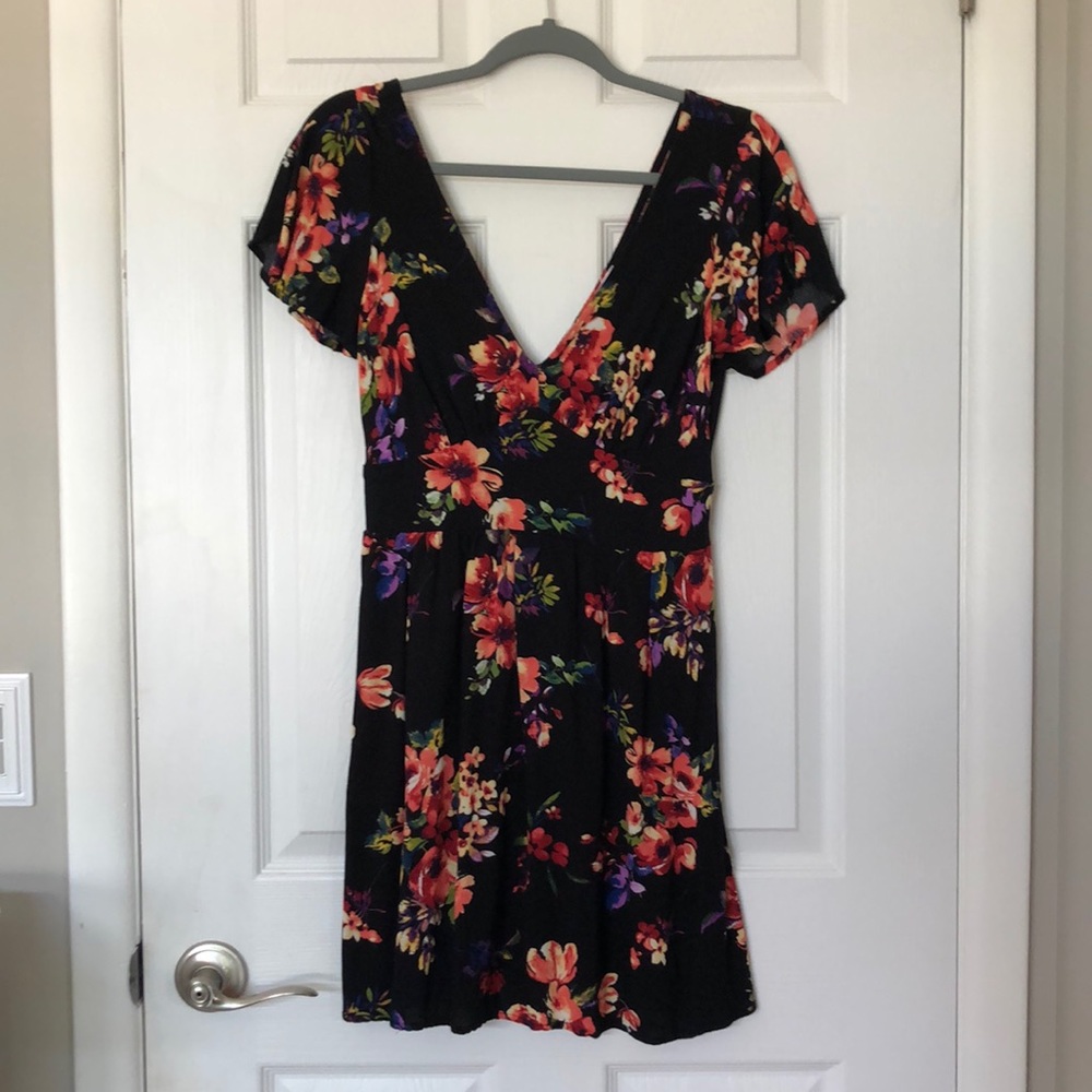 Black floral dress